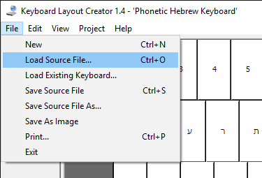 File -> Load Source File