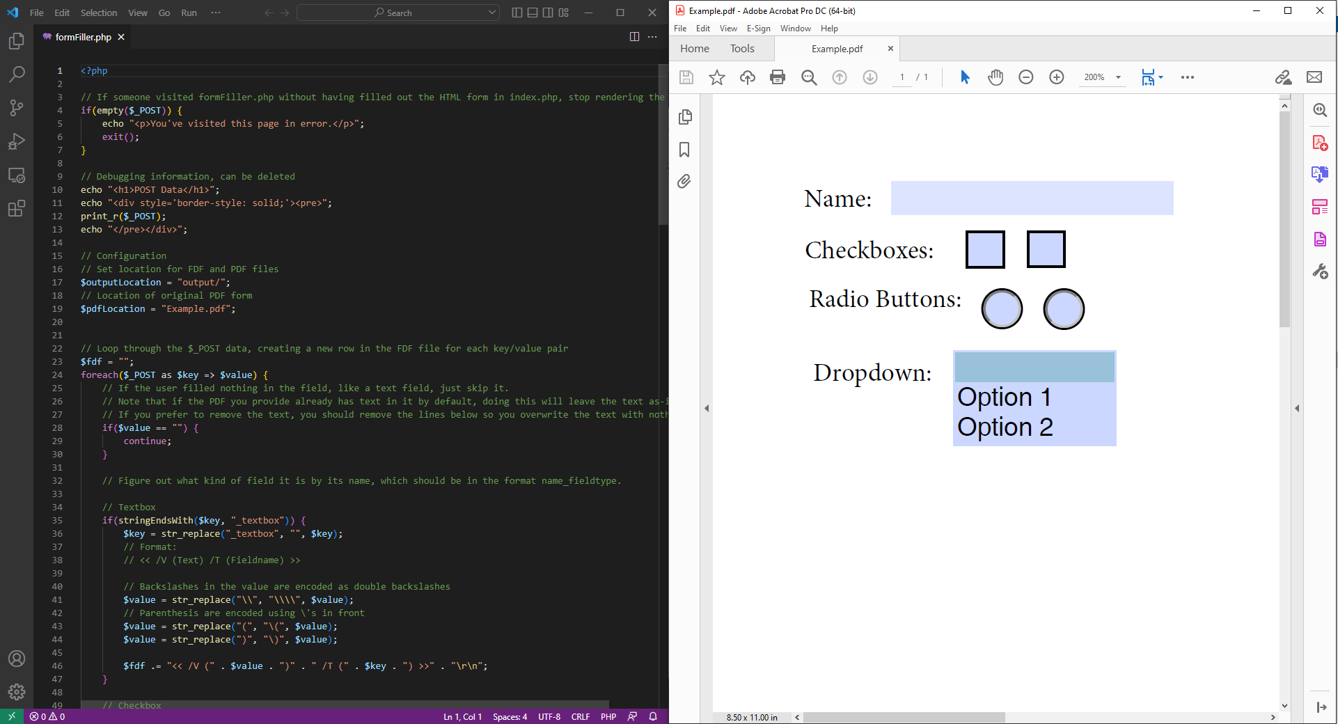 Fill Out A PDF Form Using PHP Tutorial Jake Binstein
